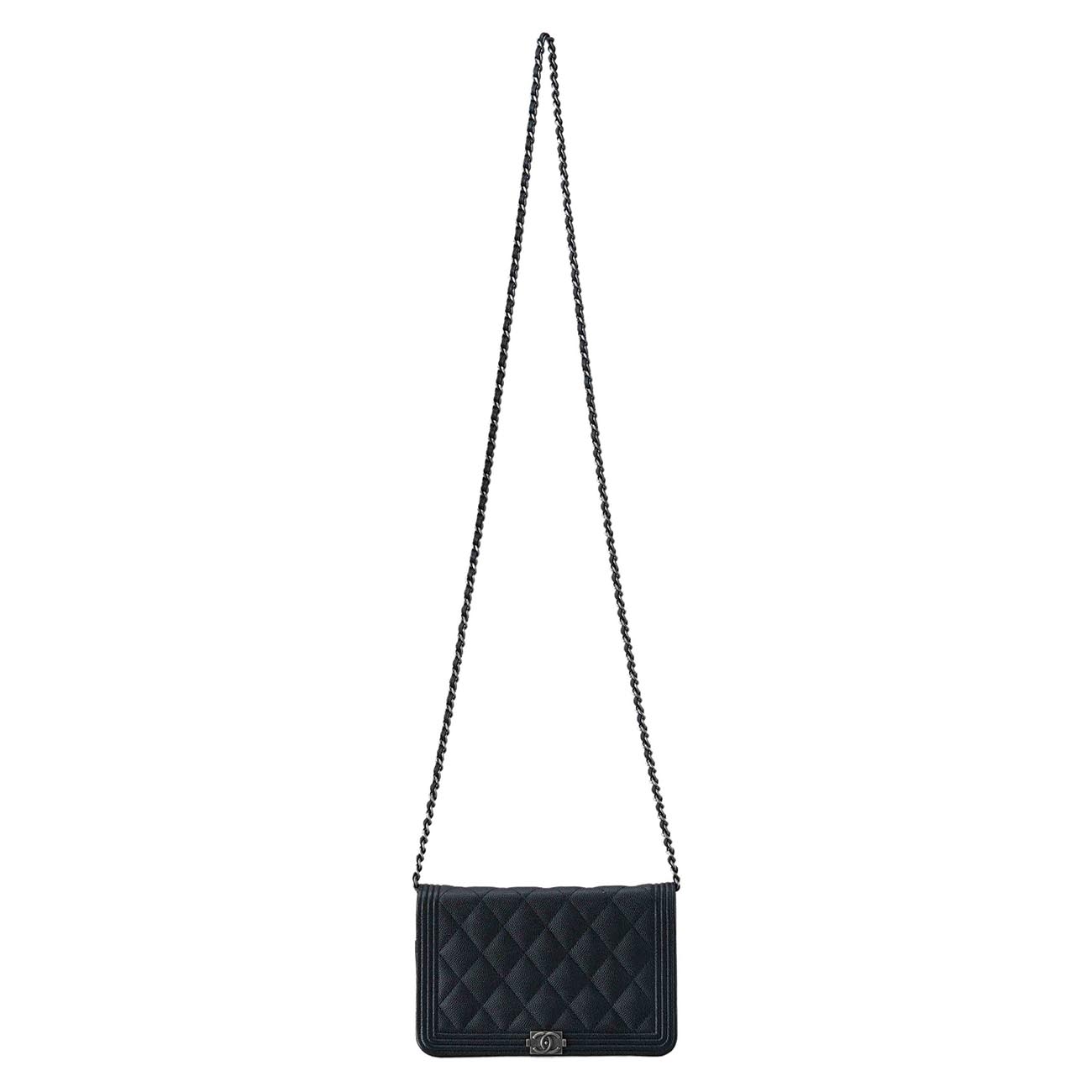 CHANEL(USED)샤넬 보이샤넬 캐비어 WOC 블랙